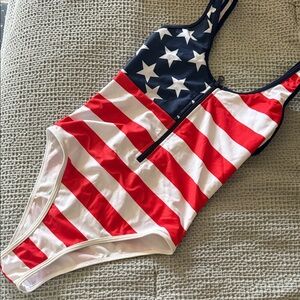 Patriotic Stars and Stripes Kids Swimsuit